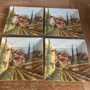 Set of 4 Merritt Melamine Dinner Plates